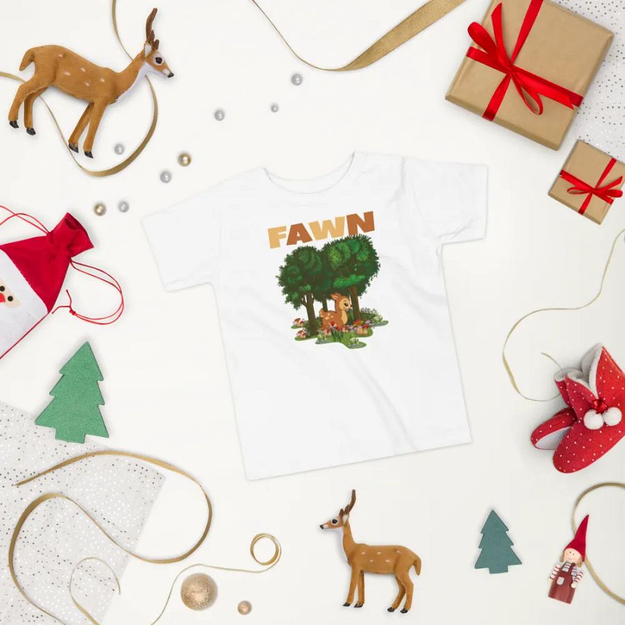 Fawn Funny Colorful Bella +Canvas Toddler T-Shirt – Funny Shirt & Gift for Kids product image (7)