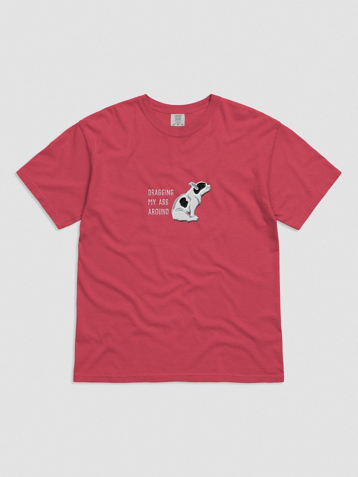 Dragging My Ass Around T-Shirt(Embroidered) of a French Bulldog(Pied Black) product image (51)