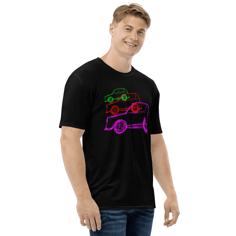marcCAR T-Shirt green/red/pink/black Crew Neck T-Shirt product image (4)
