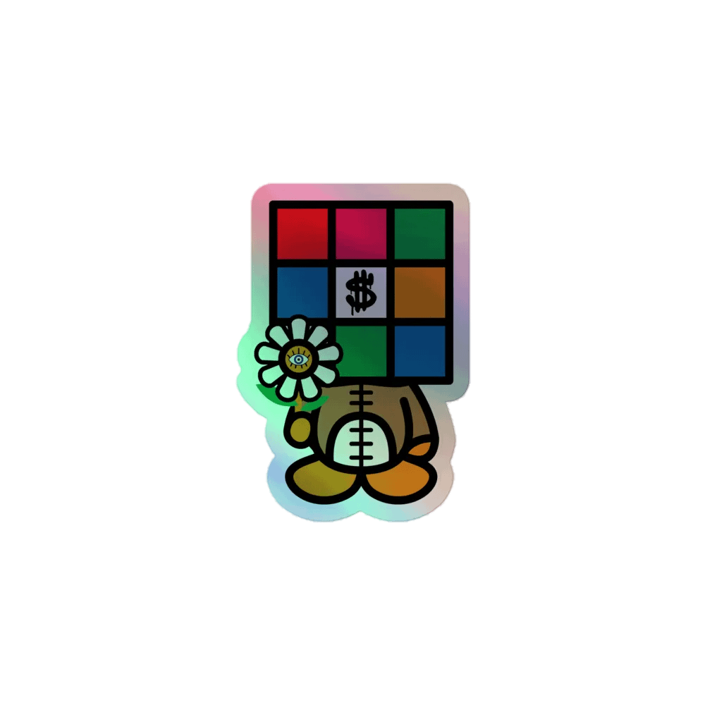 Cube Head Kiss-Cut Holographic Sticker product image (1)