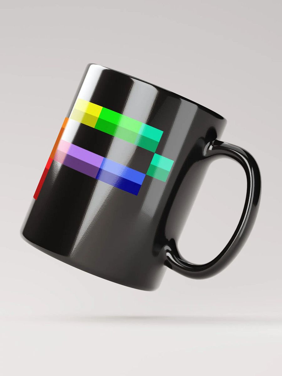 Pix Stitch Pride 'P' Black Glossy Mug product image (6)