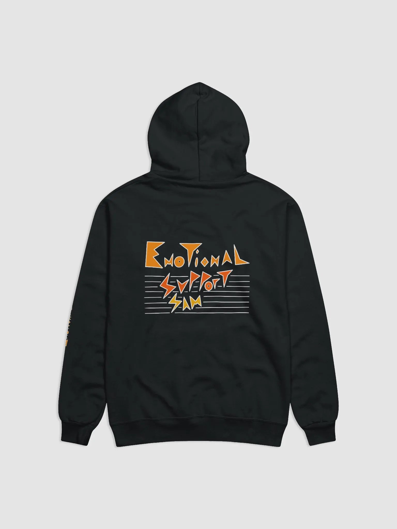 EMOTIONAL SUPPORT SAM HOODIE BLACK product image (2)