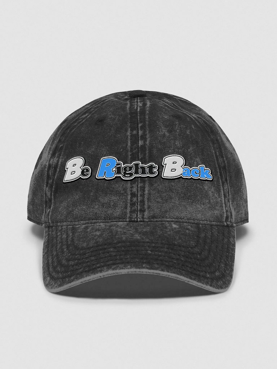 Be right back embroidered hat product image (1)