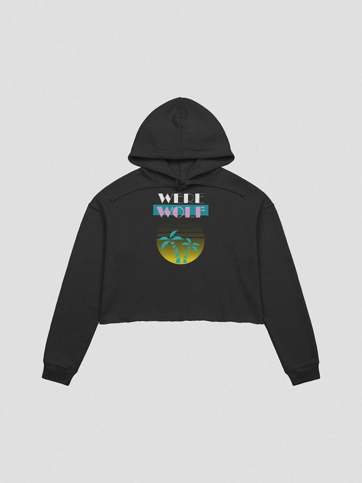 Were Wolf fleece crop hoodie product image (2)