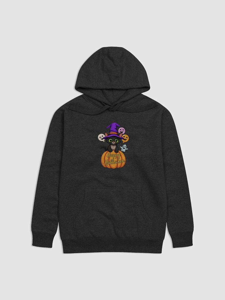 Witchy Sitting Pumpkin Cat Premium Hoodie product image (4)