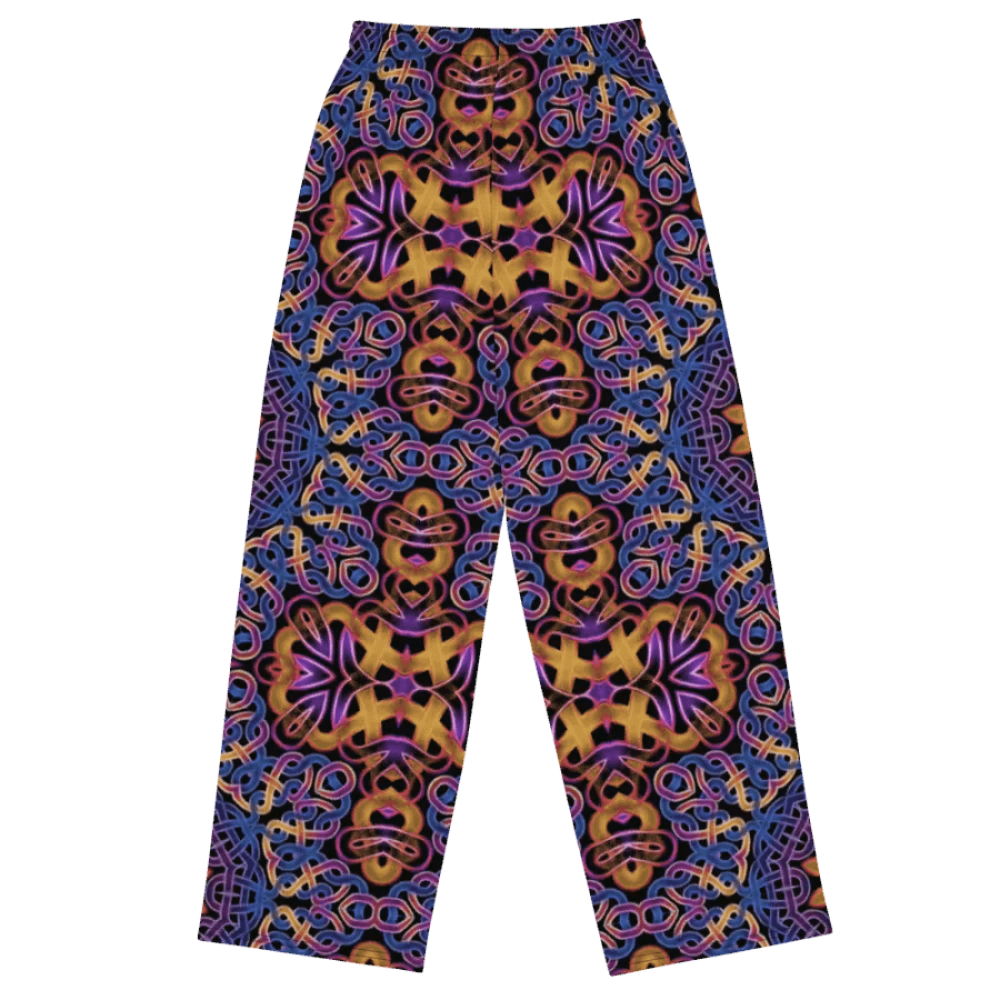 Blue Gold Celtic Kaleidoscope Wideleg Pants product image (1)
