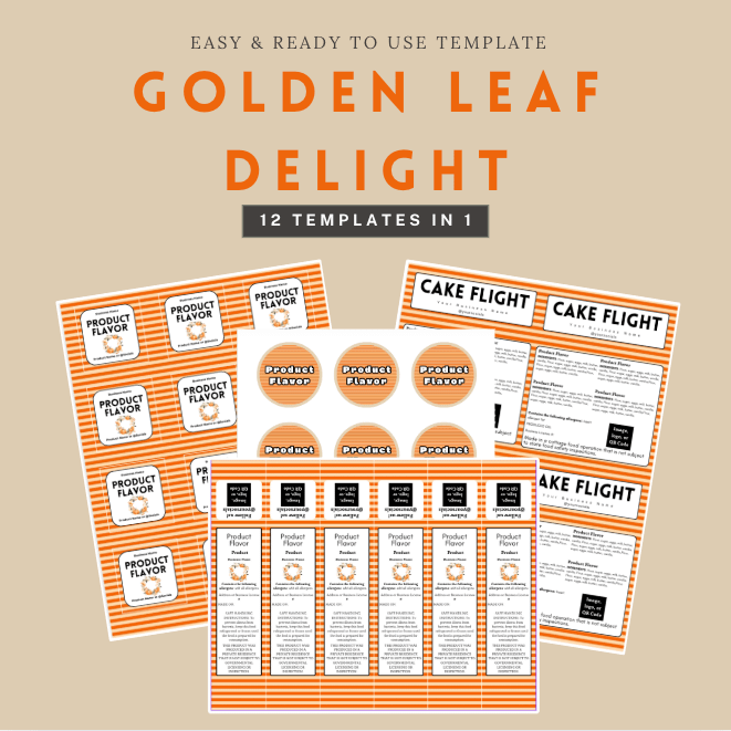 Golden Leaf Delight Template Bundle product image (1)