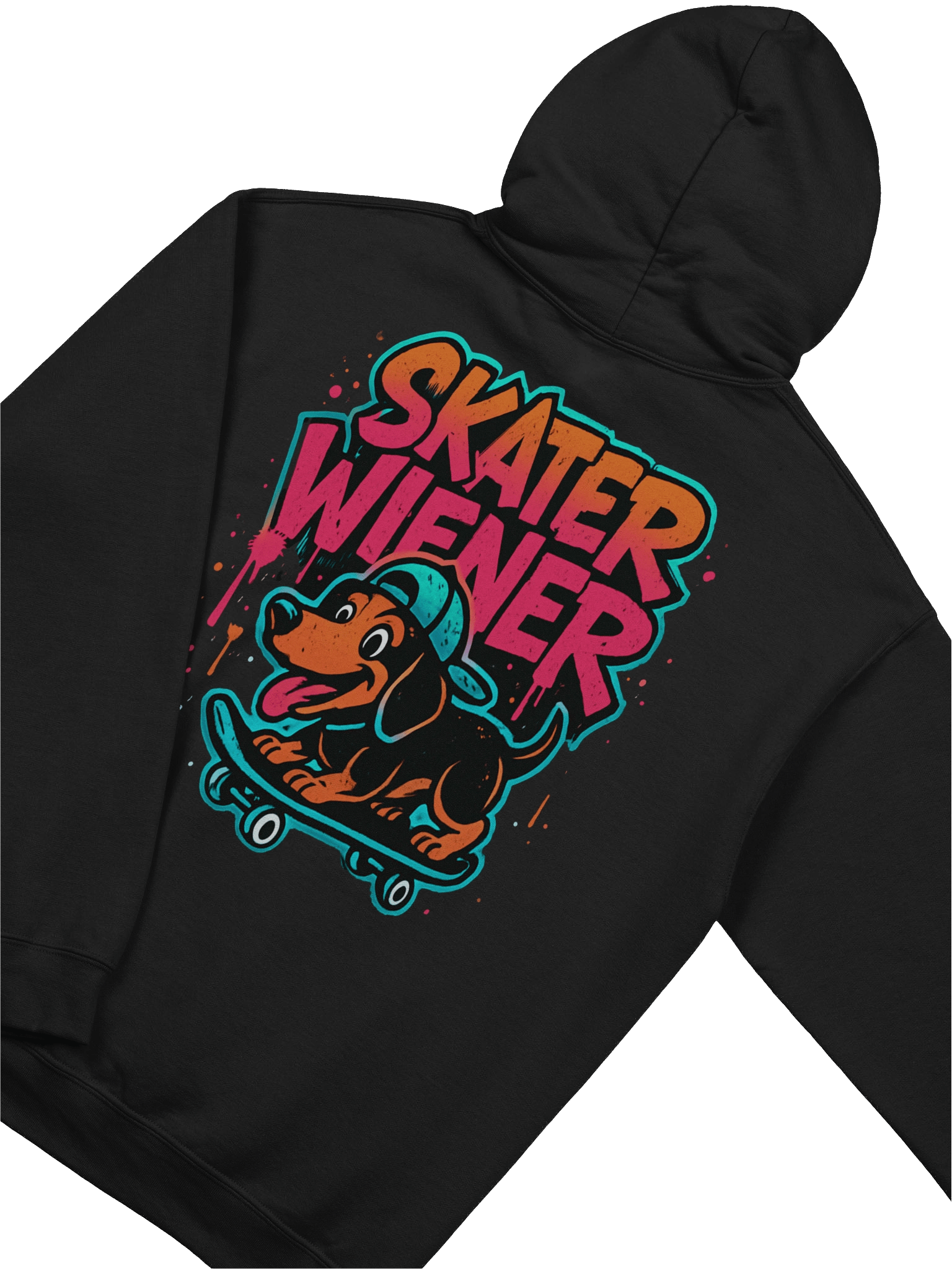 Skater Wiener Dachshund Hoodie product image (8)
