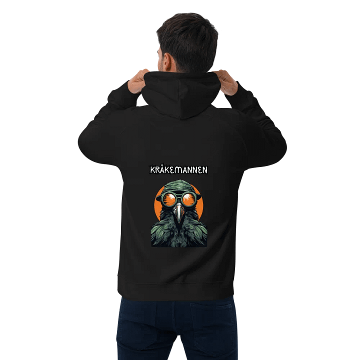 Unisex Eco Raglan Hoodie 🖤 THE NORWEGIAN CROW MAN product image (1)