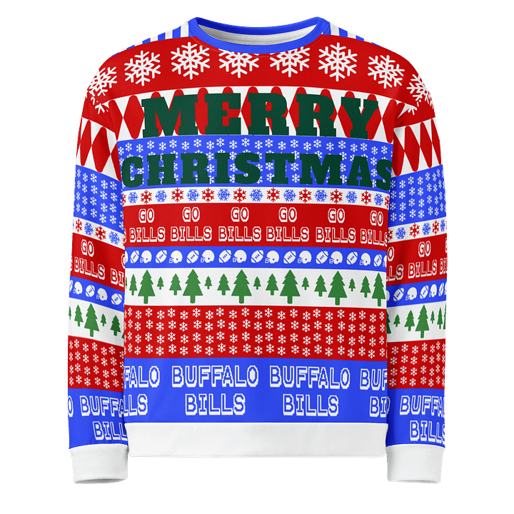 UGLY CHRISTMAS Sweatshirt GO BILLS MERRY CHRISTMAS product image (1)