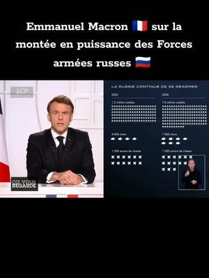 🇫🇷🇷🇺 Emmanuel Macron sur la montée en puissance des Forces armées russes. #France #Russie #Ukraine 