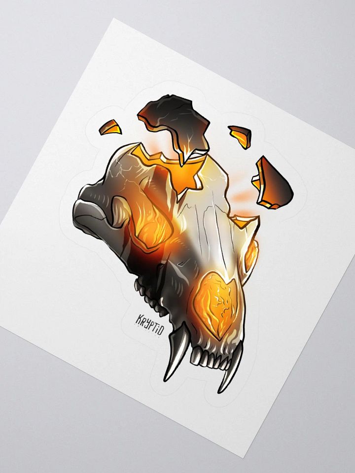 Glowing Skull Kiss Cut Sticker product image (2)