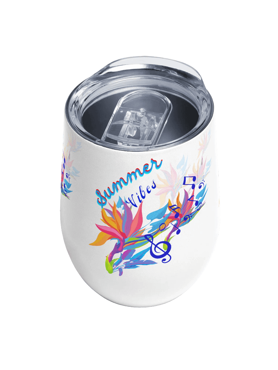 Floral Summer vibes Wine Tumbler gift for moms ladies friends colleagues product image (4)