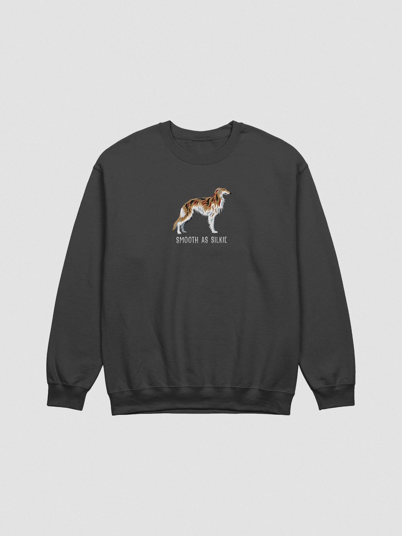 Smooth as Silkie Sweatshirt (Embroidered) of a Silken Windhound(Brindle) product image (4)