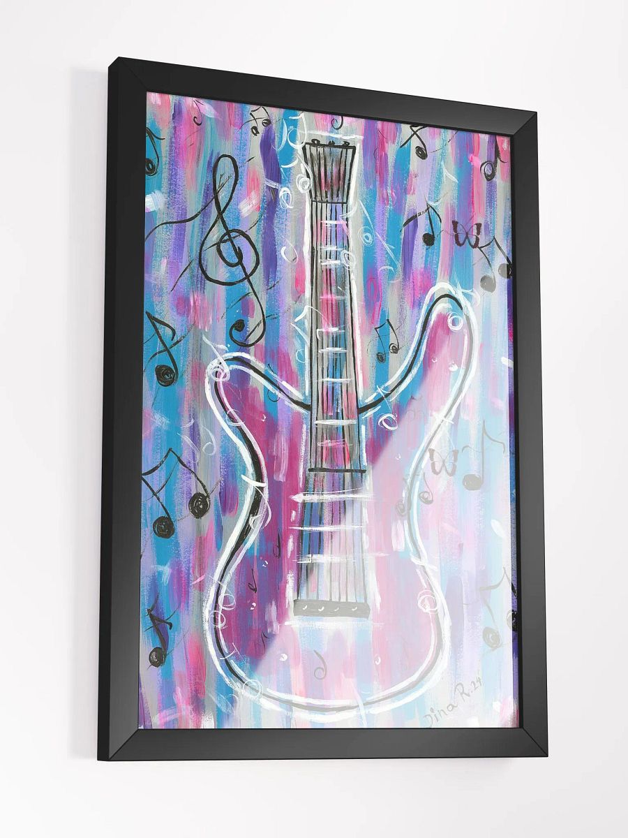 My Guitar (art by Dina R.) acrylic painting - Framed High-Quality Matte Poster (in) product image (8)