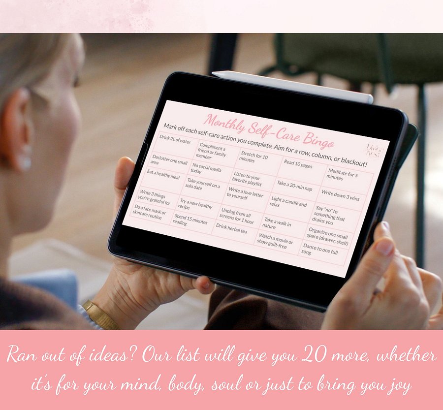 Self-Care Bingo Planner Digital Printable Gentle Wellness Tracker product image (9)