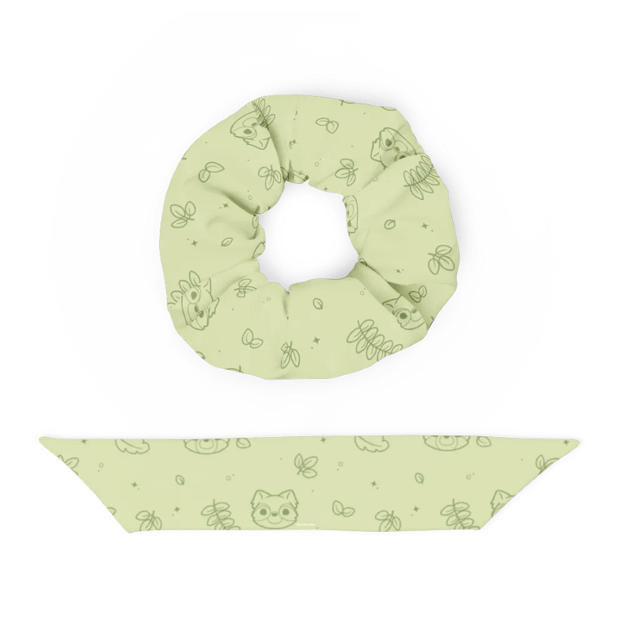 Green recycled scrunchie | Woodland frens product image (4)