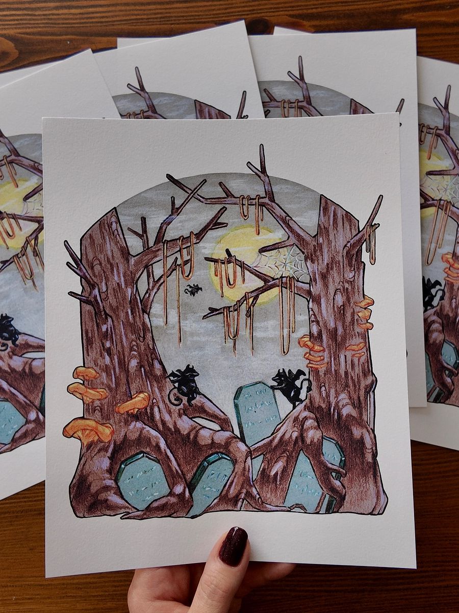 Overgrown Cemetery Print product image (4)