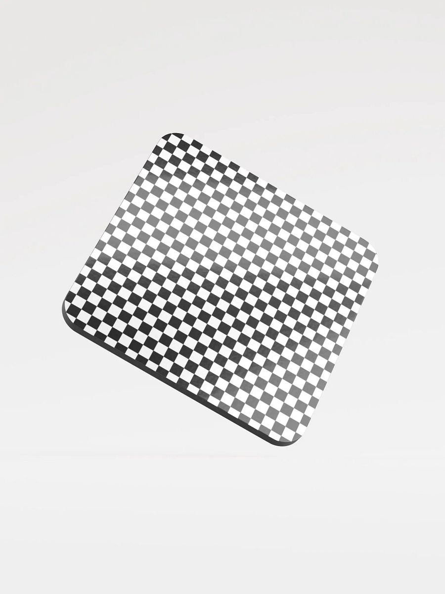 Checkers! Black and White Checkered Cork Coaster product image (1)