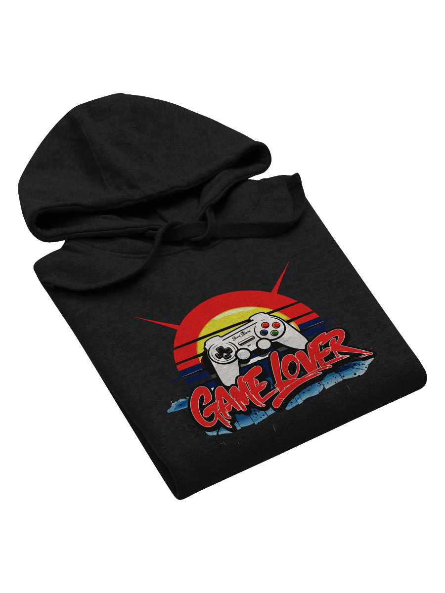 Retro Sunset Game Lover Front Printed Hoodie product image (5)