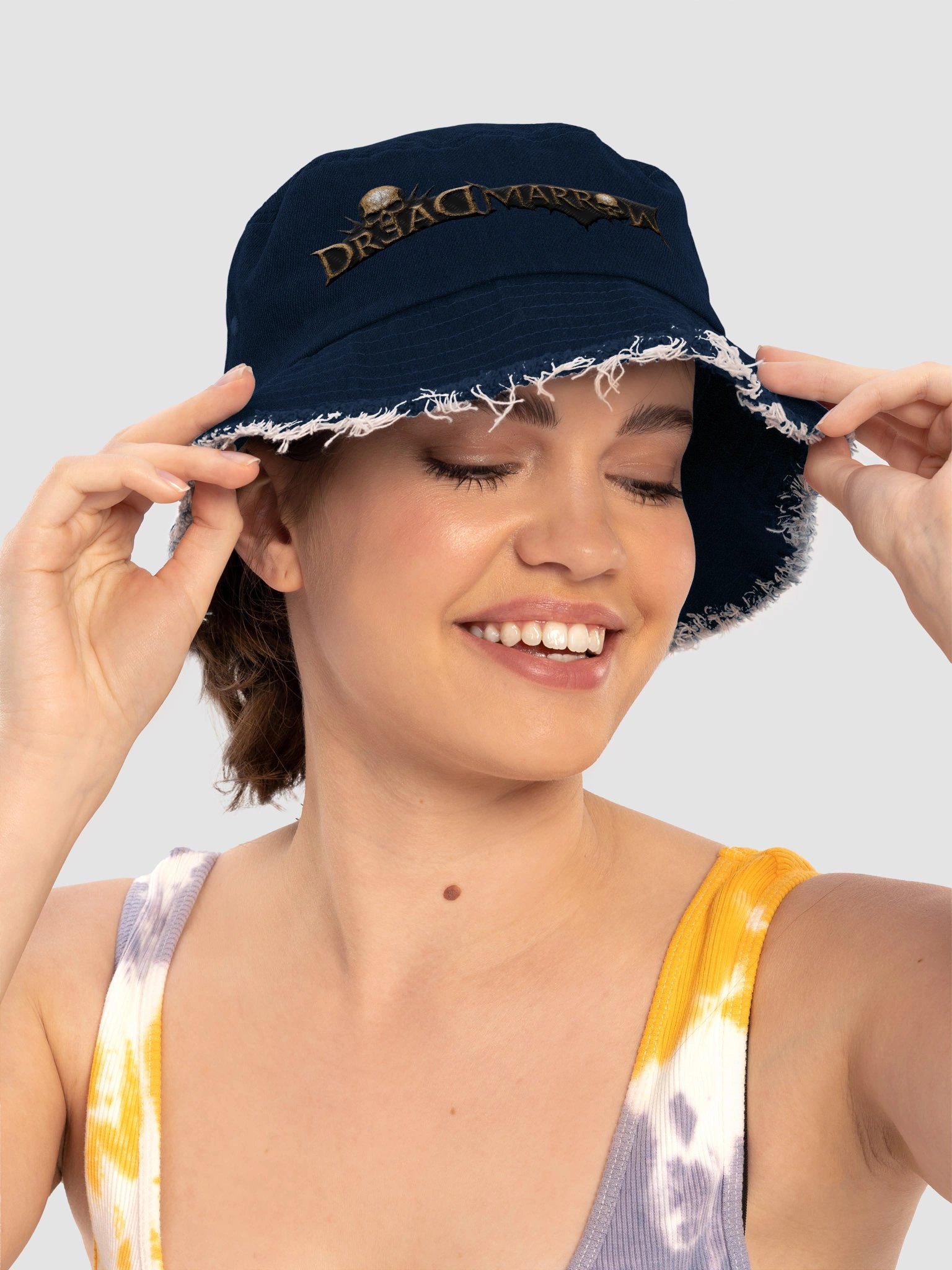 DR3ADMARROW Distressed Denim Bucket Hat product image (3)