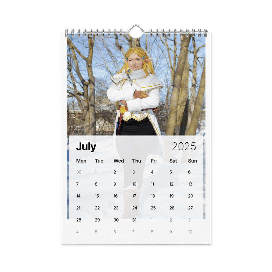 Princess Zelda (Winter Outfit) Cosplay 2025 Wall Calendar product image (7)