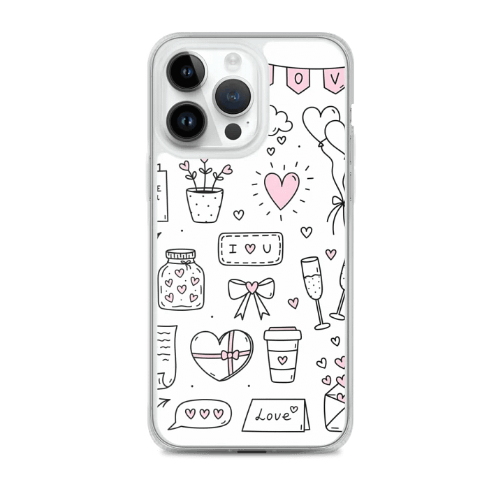Romantic Doodles MagSafe® Clear Case product image (2)