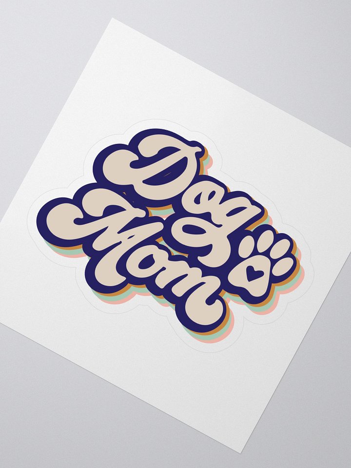 Dog Mom Kiss Cut Stickers product image (2)