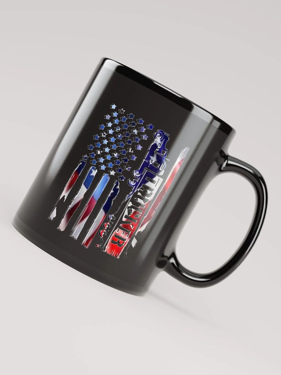 Patriotic Trucker Black Glossy Mug product image (7)