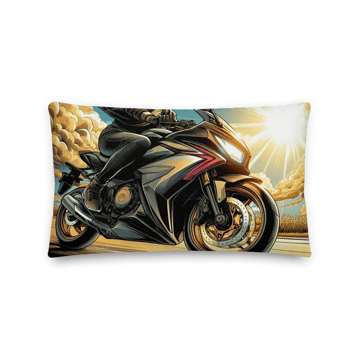 Ride into Adventure Premium Pillow | Ai Design Roads never end product image (2)