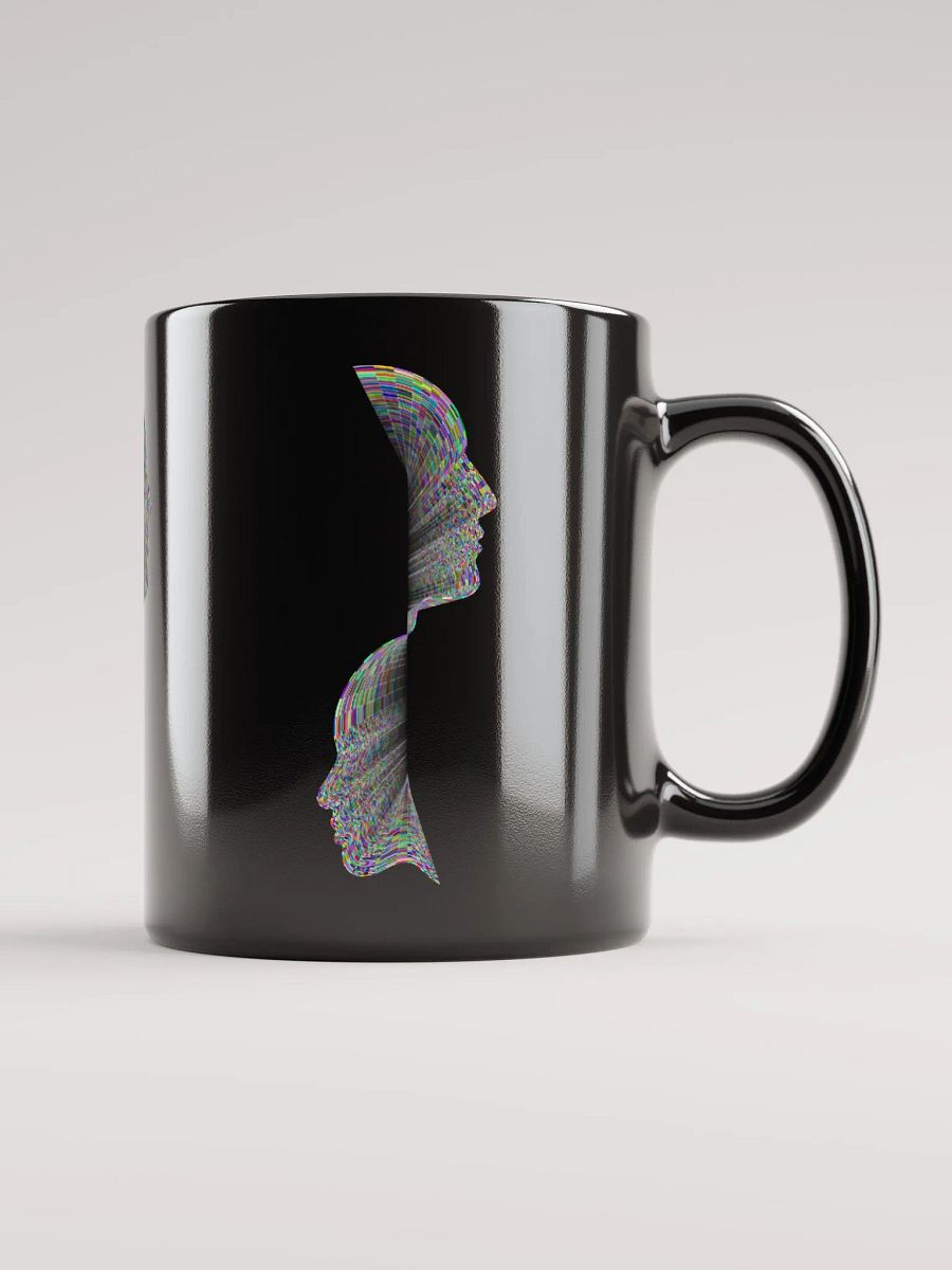 Black Glossy Coffee mug-Left and Right Half Face product image (1)
