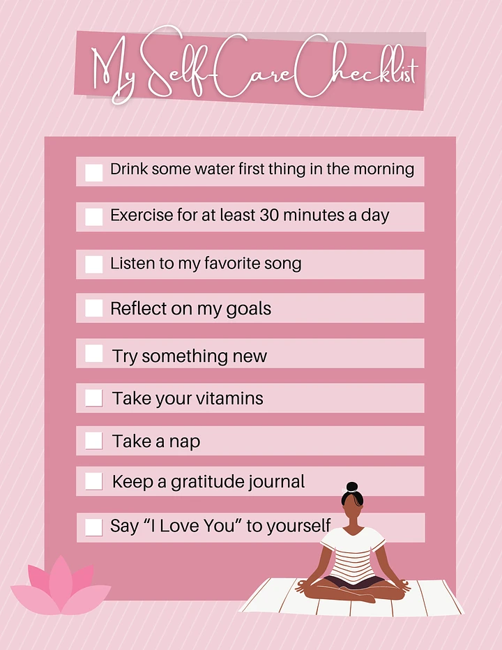 Free Self-Care Checklist product image (1)