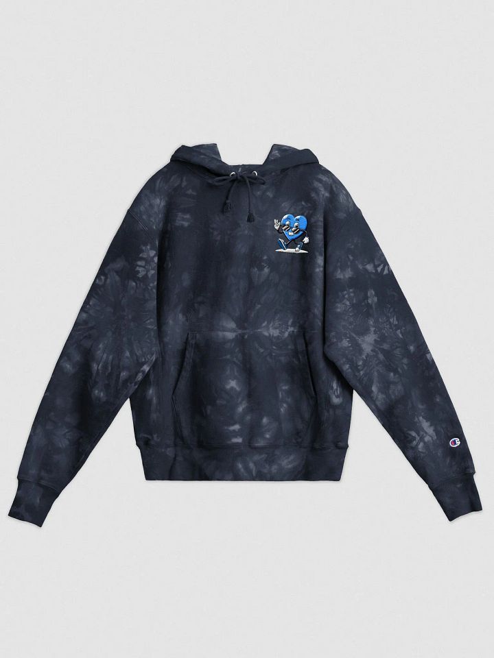 A BLUE HEART / CHAMPION TIE-DYE HOODIE product image (2)