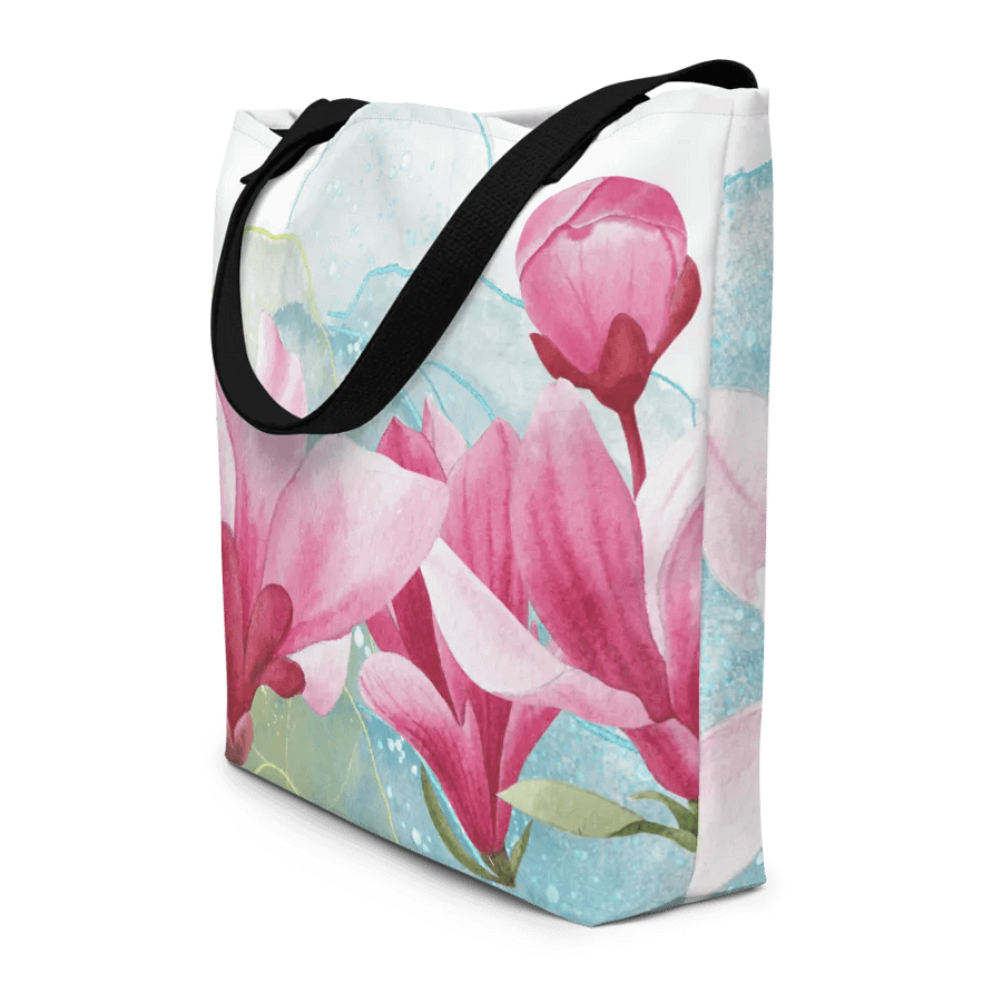 Big printed tote bag with beachy tropical vibe. product image (7)