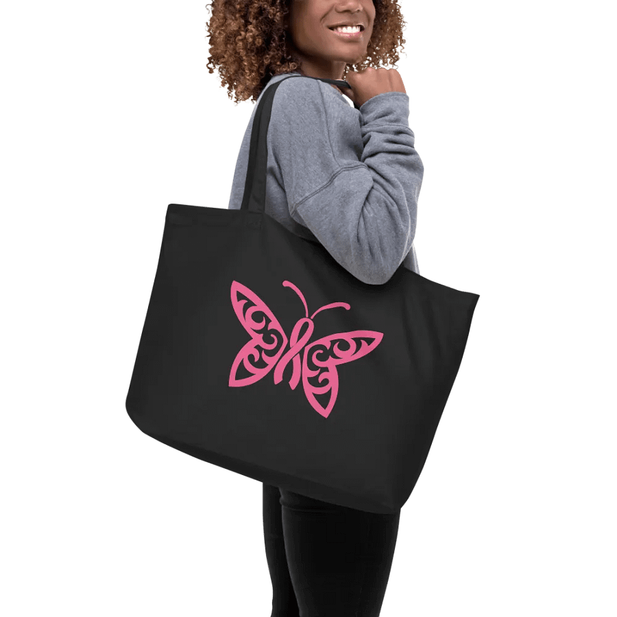 Butterfly Cancer Ribbon Bag product image (9)