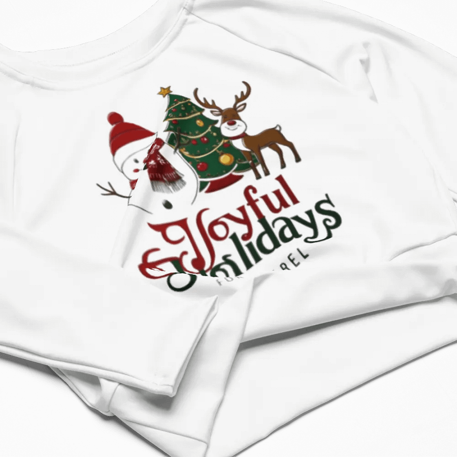 Joyful Holidays Recycled Crop Top product image (4)