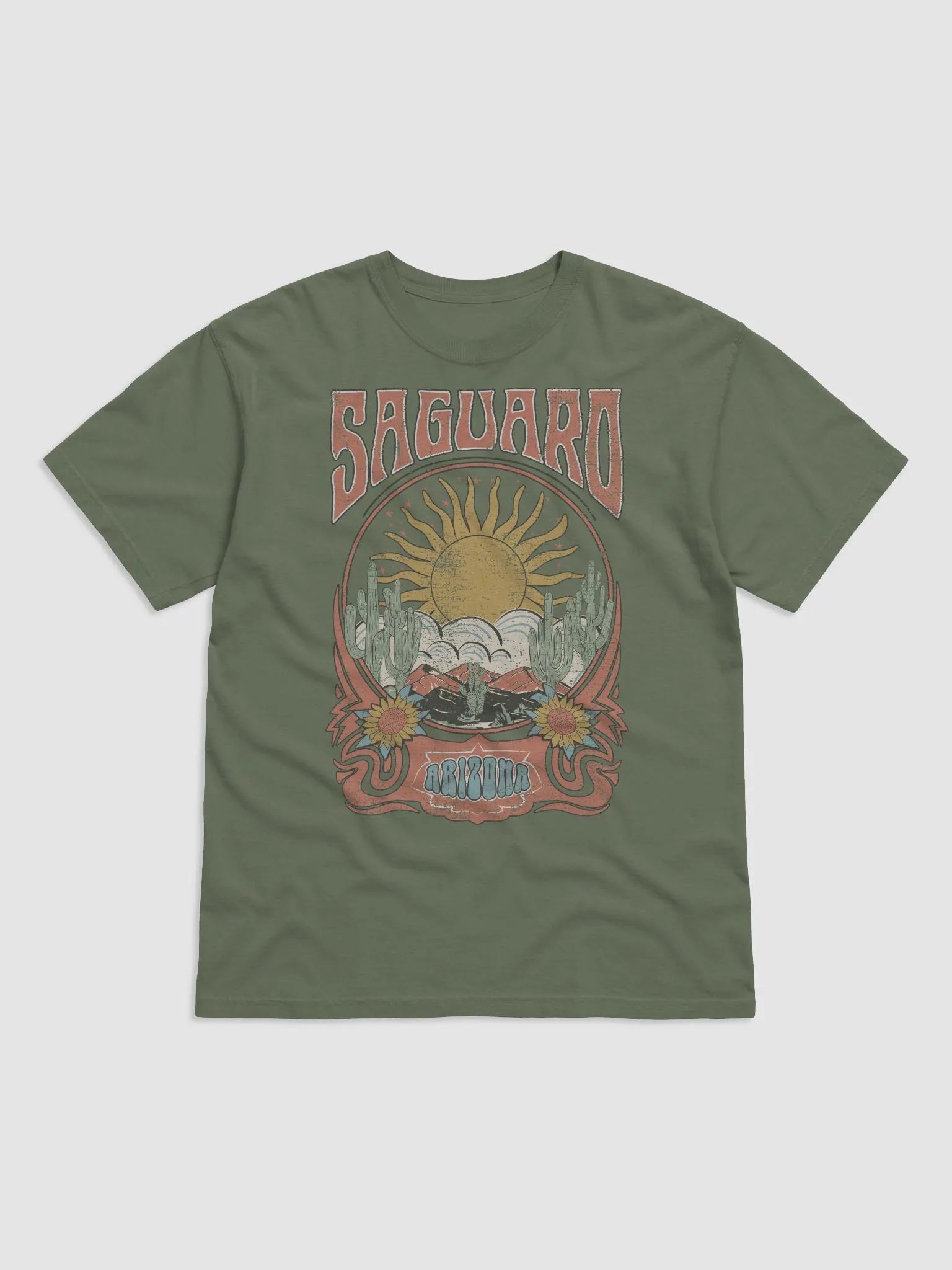 Saguaro National Park, Arizona Tee | Art Nouveau-Style Western T-Shirt for Travel and Road Trips product image (16)