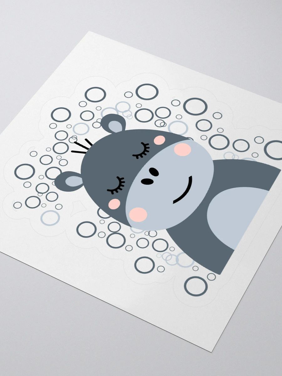 Blushing Hippo Kiss Cut Stickers product image (8)