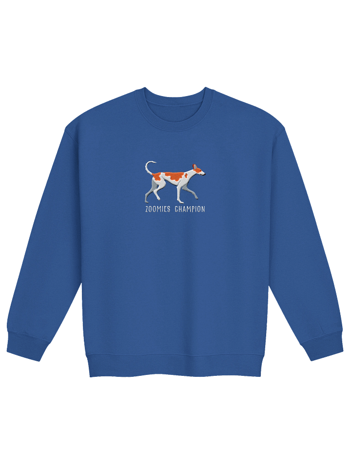 Zoomies Champion Sweatshirt (Embroidered) of an Ibizan Hound(Red & White) product image (13)