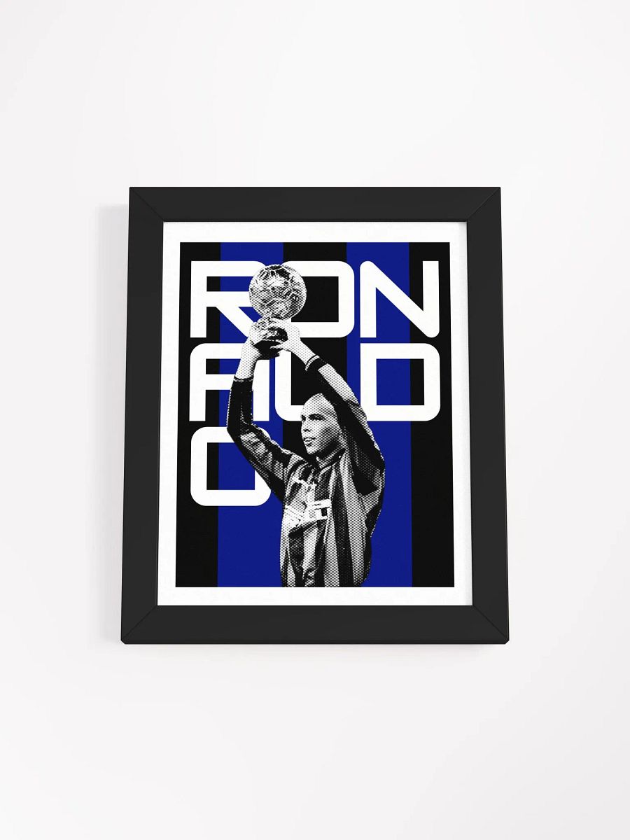 Ronaldo BW Inter Milan Name Art Framed Print product image (4)