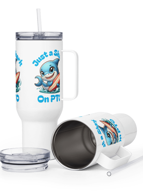 Smiling Shark Surfboard Travel Mug product image (3)