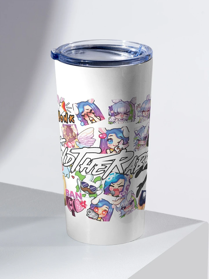 FIND THE RABBIT Emote + Anime IRL/V-Tuber 20oz Stainless Tumbler product image (1)