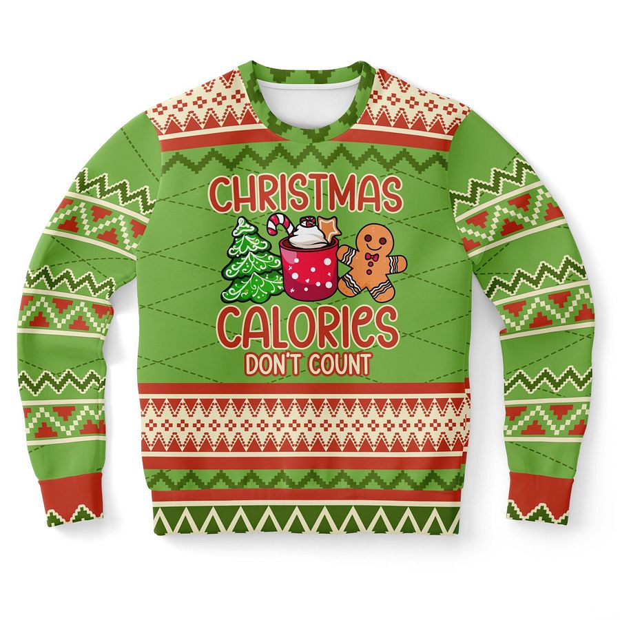 "Christmas Calories Don't Count" Holiday Sweatshirt | Gingerbread Cookie Christmas Sweater | Funny Christmas Food Lover Outfit product image (9)