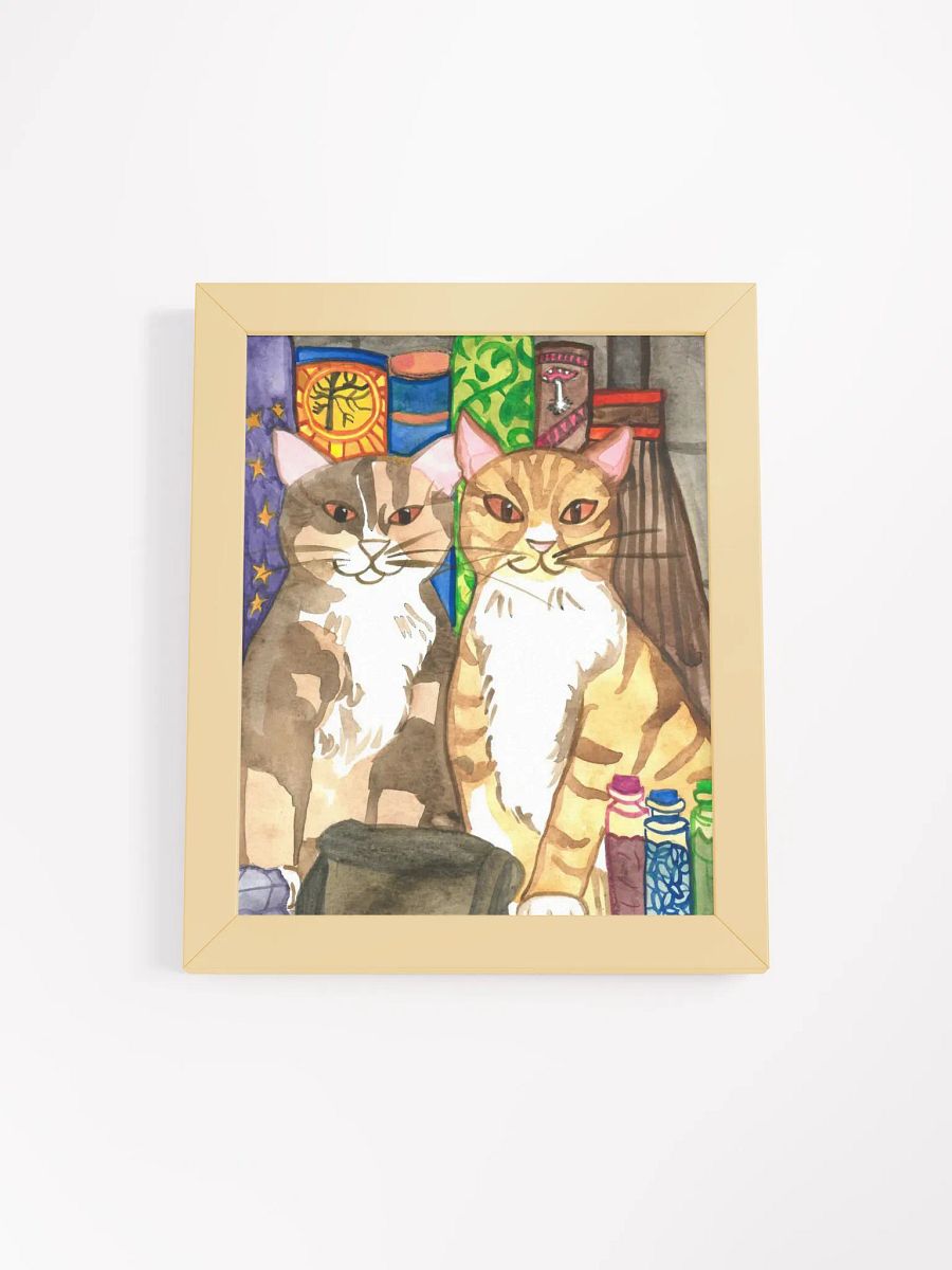 Two Cat Witches Framed Print product image (2)