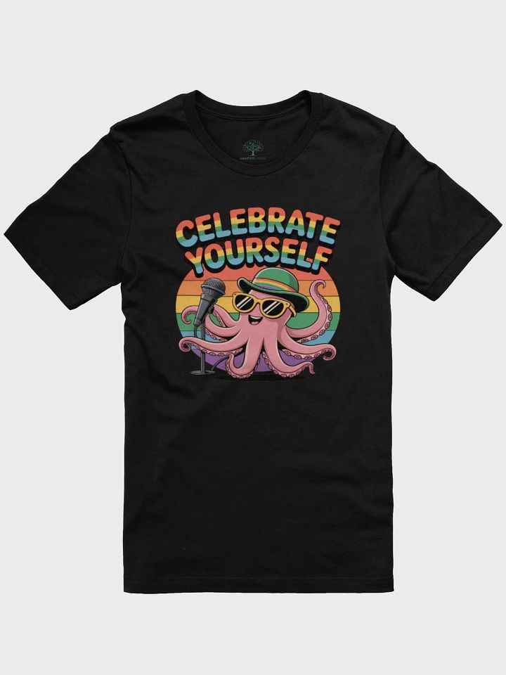 Celebrate Yourself Pride T-Shirt | Graphic Grove | Rainbow Octopus Design product image (3)