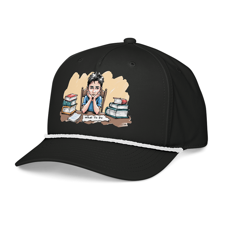 Diligent Student Contemplating Homework Cap product image (3)