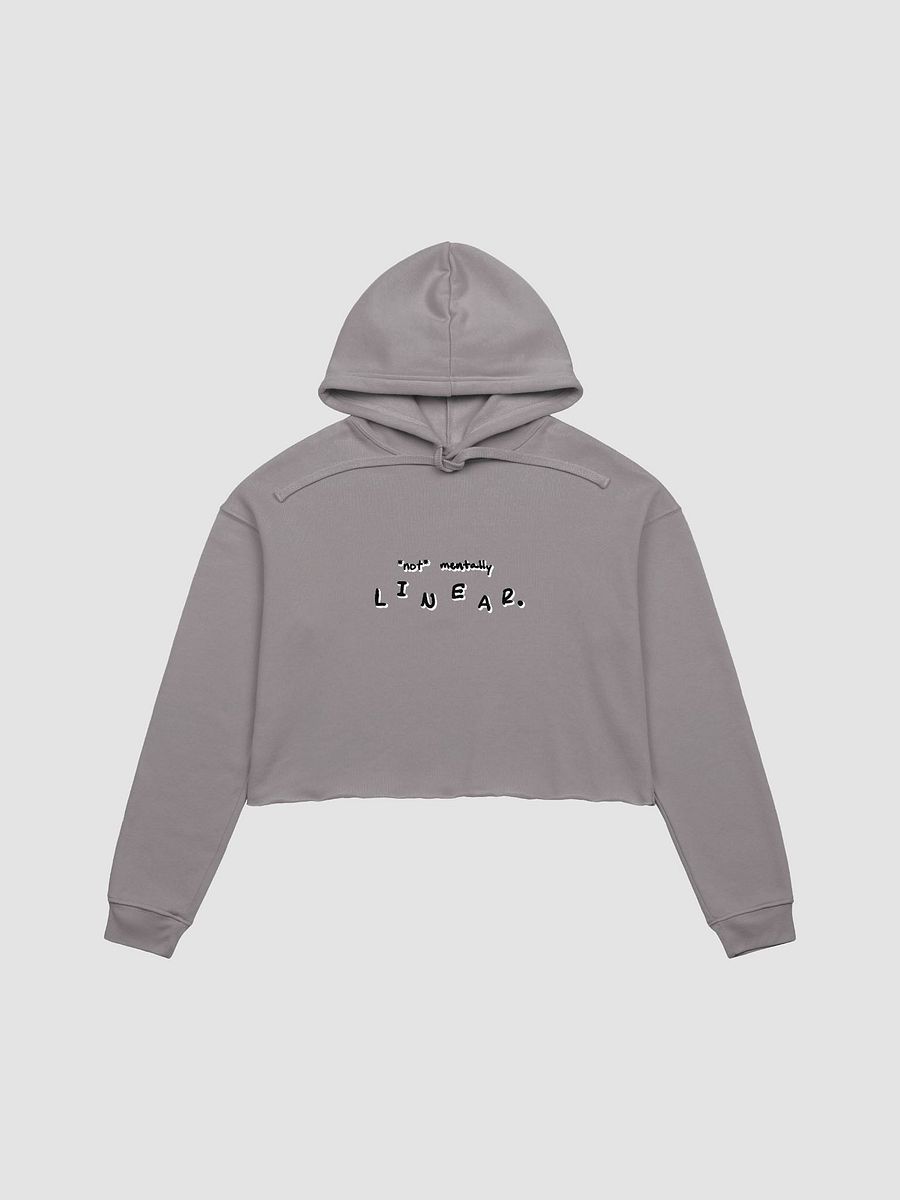 *not* mentally linear (shadow design) printed cropped hoodie product image (1)