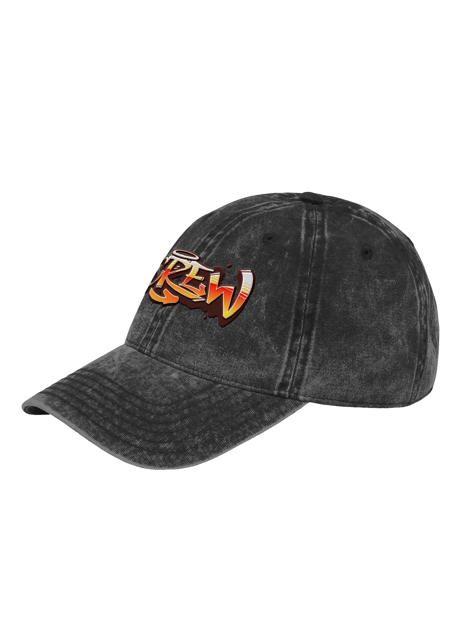 Trendy Crew Dad Hat with Unique Vintage Graffiti Artwork product image (9)