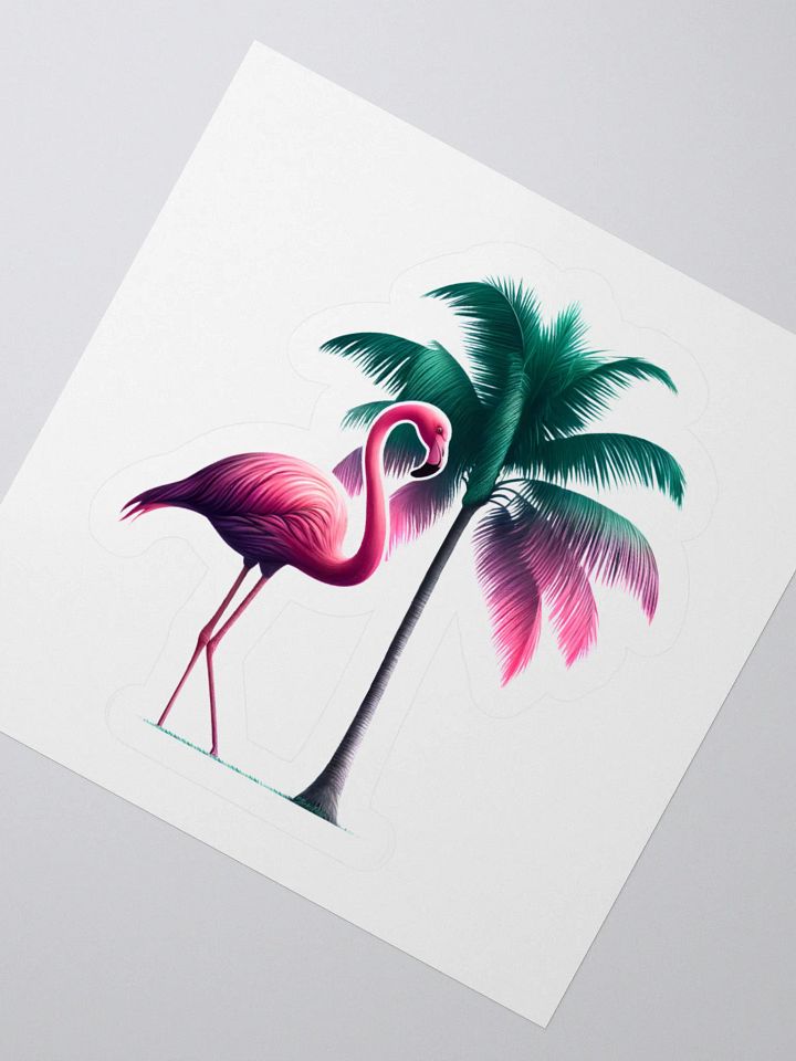 Flamingo Palm Tree Sticker product image (5)