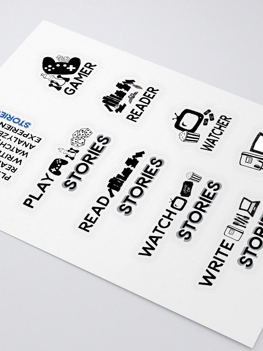 Experience Stories Sticker Sheet (Blue, Gray, Black and White) product image (2)